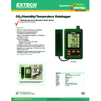 Extech SD800 CO2/Humidity/Temperature Datalogger - Datasheet