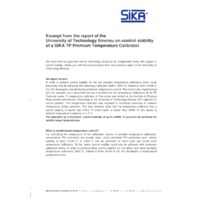 Sika TP37 Dry Block Temperature Calibrators - Stability Report Excerpt