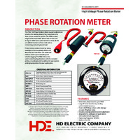 HD Electric PRM-100 Phase Rotation Meter - Datasheet