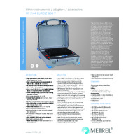 Metrel MI3144 Euro-Z 800V Multifunction Installation Tester - Datasheet