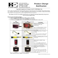 HD Electric DVI-100 Digital Voltage Indicator - Product Change Notification