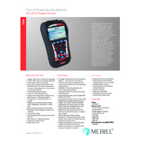 Metrel MI2892 PowerMaster Power Quality Analyser - Datasheet