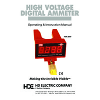 HD Electric HVA-2000 High Voltage Digital Ammeter - Instruction Manual