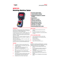 Megger MTR105 Handheld Static Motor Tester - Datasheet