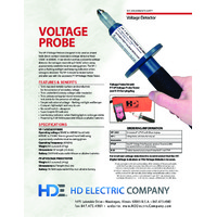 HD Electric VP-1 Direct Contact Voltage Probe - Datasheet