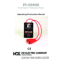 HD Electric PT-5000B ProofTester® Voltmeter Tester - Instruction Manual