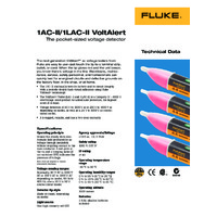 Fluke 1AC II Voltage Detector - Datasheet