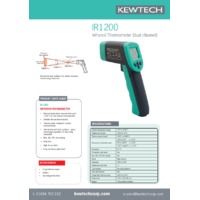 Kewtech IR1200 Dual-Channel Infrared Thermometer - Datasheet