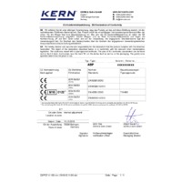 Kern ABP Premium Analytical Balance - Declaration of Confomity (LVD, EMC, NAWI and RoHS)