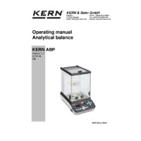 Kern ABP Premium Analytical Balance - Operating Instructions