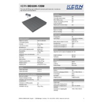 Kern BID 600K-1DSM Dual-Range Floor Scale - Technical Specifications