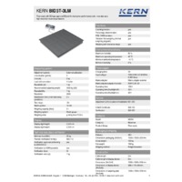 Kern BID 3T-3LM Single-Range Floor Scale - Technical Specifications