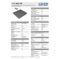 Kern BID 3T-3M Single-Range Floor Scale - Technical Specifications