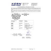 Kern BID Floor Scale with EC Type Approval - Declaration of Confomity (RoHS, EMC and LCD)