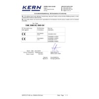 Kern EMB Series Precision Laboratory Balances - Declaration of Conformity