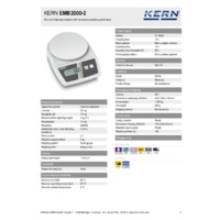 Kern EMB 2000-2 Precision Laboratory Balance - Technical Specifications