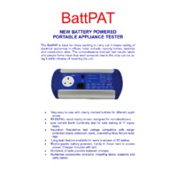First Stop Safety BattPAT Datasheet