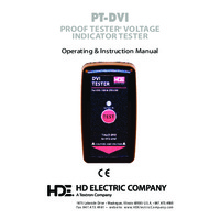 HD Electric PT-DVI Proof Tester for DVI Voltage Indicators - Instruction Manual