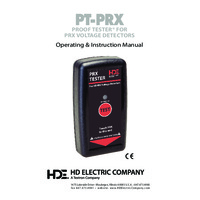 HD Electric PT-PRX Proof Tester for PRX Voltage Detectors - Instruction Manual