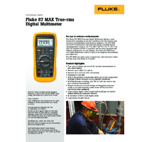 Fluke 87V MAX True-RMS Digital Multimeter - Datasheet
