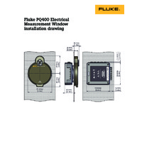 Fluke PQ400 Electrical Measurement Window - Installation Drawing