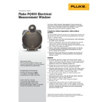 Fluke PQ400 Electrical Measurement Window - Datasheet