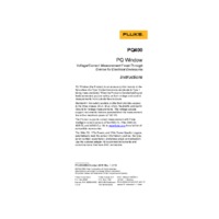 Fluke PQ400 Electrical Measurement Window - Instruction Sheet