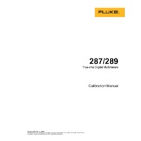 Fluke 289 True-RMS Industrial Data Logging Multimeter - Calibration Manual