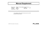Fluke 80-Series True-RMS Industrial Digital Multimeters - Getting Started Manual Supplement