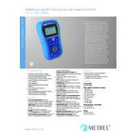 Metrel MI3125BT1 Eurotest Combo Bluetooth Multifunction Tester - Datasheet