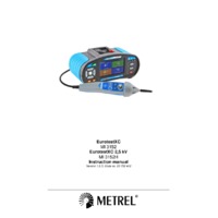 Metrel MI3152 EurotestXC Multifunction Installation Tester - User Manual