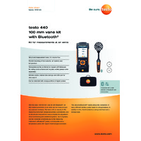 Testo 440 Ø100mm Vane Kit with Bluetooth - Datasheet