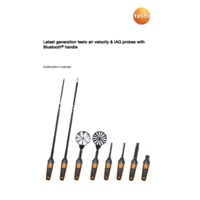 Testo Air Velocity and IAQ Probes with Bluetooth - Instruction Manual