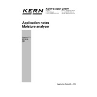 Kern DAB Moisture Analysers - Application Note