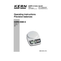 Kern EMB-S Precision School Balances - Operating Instructions