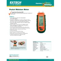 Extech MO230 Pocket Moisture Meter - Datasheet