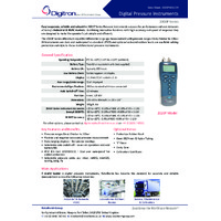 Digitron 2000P Digital Pressure Meter - Datasheet