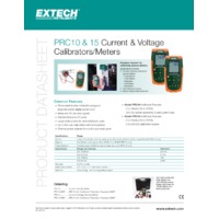 Extech PRC10 and PRC15 Calibrator Datasheet