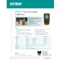 Extech PRC20 Calibrator Datasheet