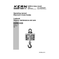 Kern HCD High-Resolution Crane Scales - Operating Manual