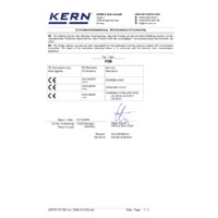Kern FOB Stainless Steel Bench Scales - Declaration of Conformity