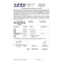 Kern FOB-LM Stainless Steel Bench Scales - Declaration of Conformity