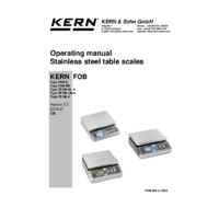 Kern FOB Stainless Steel Bench Scales - User Manual
