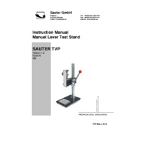 Sauter TVP Distance Test Stand - Instruction Manual