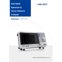 Siglent SVA1000X Spectrum & Vector Network Analyser - Datasheet