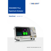 Siglent SSA3000X Plus Spectrum Analysers - Datasheet