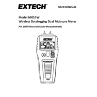 Extech MO55W Datalogging Pin & Pinless Moisture Meter - User Manual