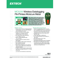 Extech MO55W Datalogging Pin & Pinless Moisture Meter - Datasheet