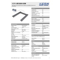 Kern UID 3000-0DM High-Resolution Dual-Range Pallet Scales - Technical Specifications 