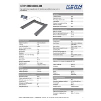 Kern UID 3000-0M High-Resolution Single-Range Pallet Scales - Technical Specifications